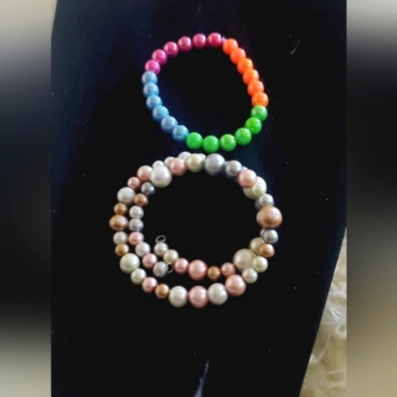 2pcs Ball Beaded Jewelry Colorful Bracelet. 🌴 - Picture 3 of 4